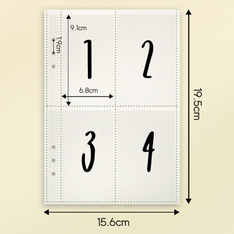 25sheets /Set A5 6 Holes Save Money Challenge Envelopes Replacement Inner Page, Spec: Set 4