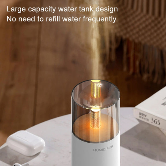 Candle Flame Aromatherapy Diffuser Automatic Scent Sprayer Mini Ambiance Candle Light Humidifier(129 Black)