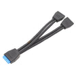 21cm Computer Motherboard 19 Pin USB3.0 One To Two Extension Cable - USB 3.0 by PMC TechLife | Online Shopping South Africa | PMC TechLife | Buy Now Pay Later Mobicred