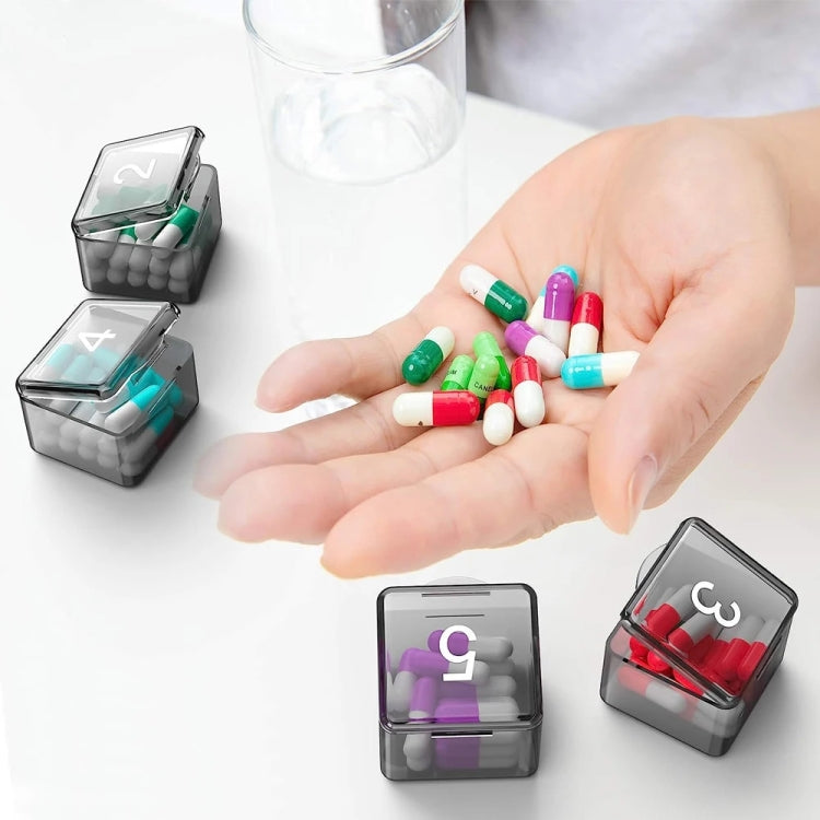 Monthly Pill Organizer 30 Days Pill Box Easy-Open Large Capacity Medicine Case(Black)