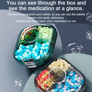 Multi-functional Portable Mini Pill Dispenser Organizer(Transparent Green)