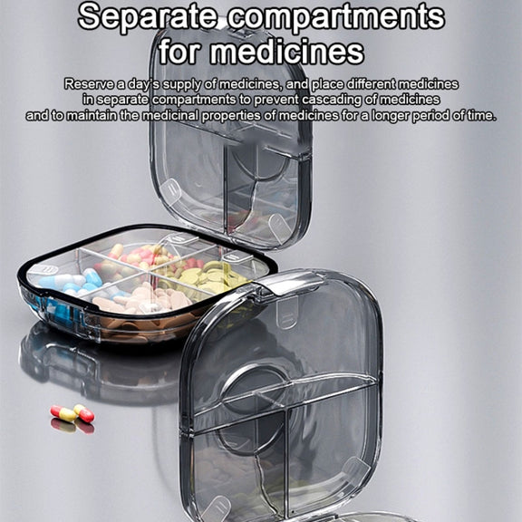 Multi-functional Portable Mini Pill Dispenser Organizer(Cream)