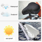 2pcs Bicycle Saddle Water-resistant Dustproof Sun Protection Cover(Universal Size)