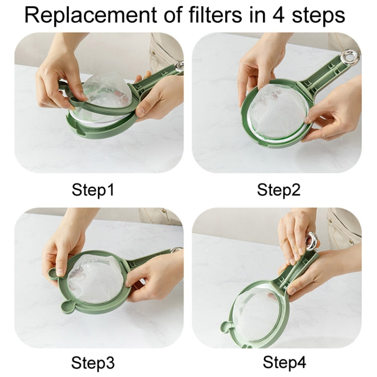 Household Soymilk Strainer Kitchen Juicer Residue Filter(Green)