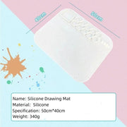 40 x 50cm Square Silicone Painting Pad  Art Mat for Drawing Clay(Light Purple)
