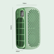 USB Charging Digital Display Portable Bladeless Outdoor Mini Night Light Fan(Green)
