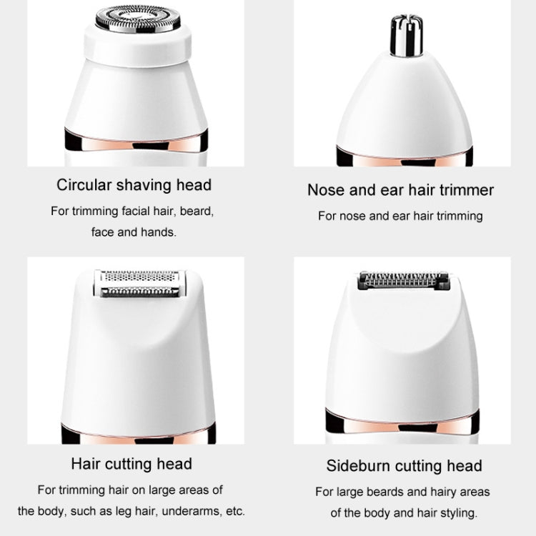 7 In 1 Multifunction Women Shaver USB Charging Epilator Eyebrow Trimmer(White)