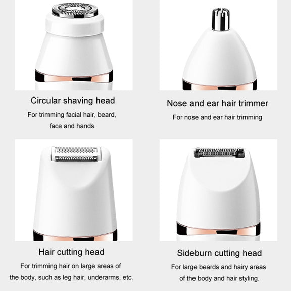 7 In 1 Multifunction Women Shaver USB Charging Epilator Eyebrow Trimmer(Pink)