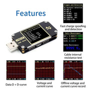 FNIRSI FNB38 USB Voltage And Current Meter Capacity Fast Charging Protocol Tester(Black)