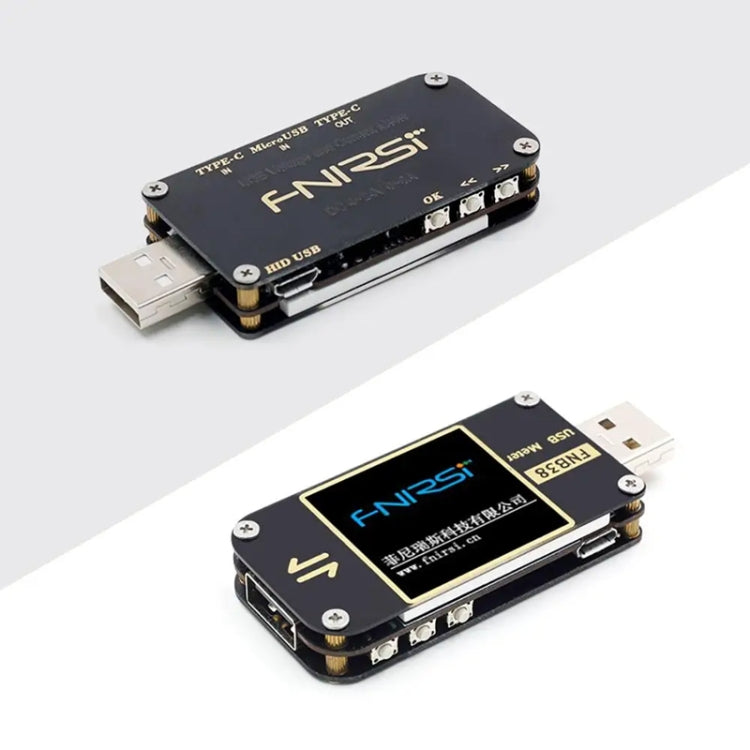 FNIRSI FNB38 USB Voltage And Current Meter Capacity Fast Charging Protocol Tester(Black)
