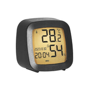 Multifunctional Temperature and Humidity LCD Clock Home Bedside Alarm Clock(2205 Black)