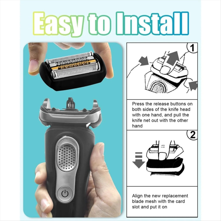 For Braun  Series 9 Electric Shaver Replacement Blade Gold Foil Style 92B Without Text