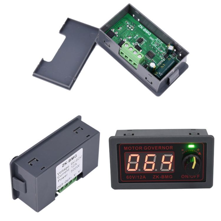 9-60V/12A/500W PWM Motor Fan DC Motor Speed Controller(With Shell)