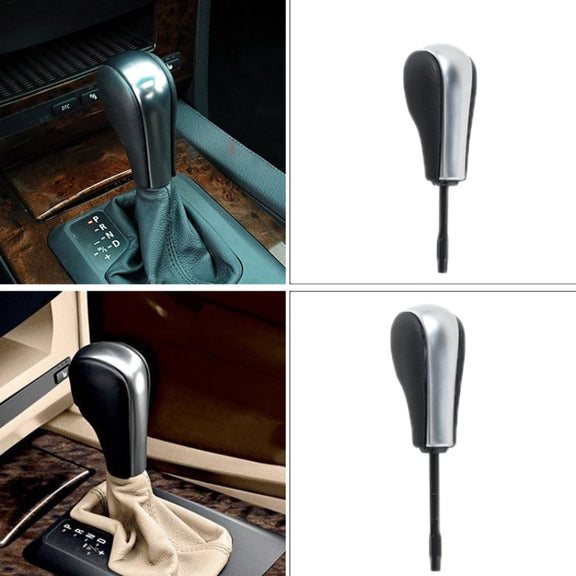 For BMW E Chassis Gear Lever Head, Universal For Left And Right Driving, Style: X1 1/3 Series Z4 Flat Head Silver
