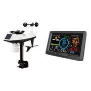 Wireless Weather Station Wind Speed Rain And Wind Direction Detection Weather Forecast Clock(Black)