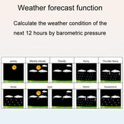 Wireless Weather Station Wind Speed Rain And Wind Direction Detection Weather Forecast Clock(Black)