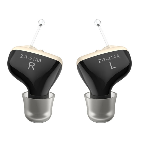 1pair  Invisible In-Ear Hearing Aid Sound Amplifier For The Elderly And Hearing Impaired(Black)