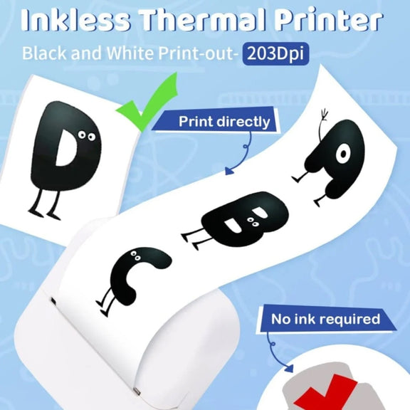 Phomemo M02X Inkless Pocket Printer Bluetooth Thermal Portable Sticker Maker Machine(White)