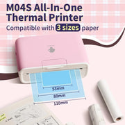 Phomemo M04S Thermal Printer Support 4 Inch Printing Width 300dpi Bluetooth Inkless Printer(Geen)