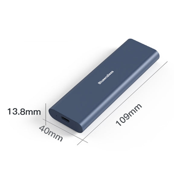 Blueendless M2815SN M.2 Dual Protocol Type-C 3.1 Mobile Hard Disk Box Laptop External SSD(Gray)