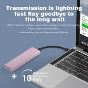 Blueendless M2815SN M.2 Dual Protocol Type-C 3.1 Mobile Hard Disk Box Laptop External SSD(Gray)