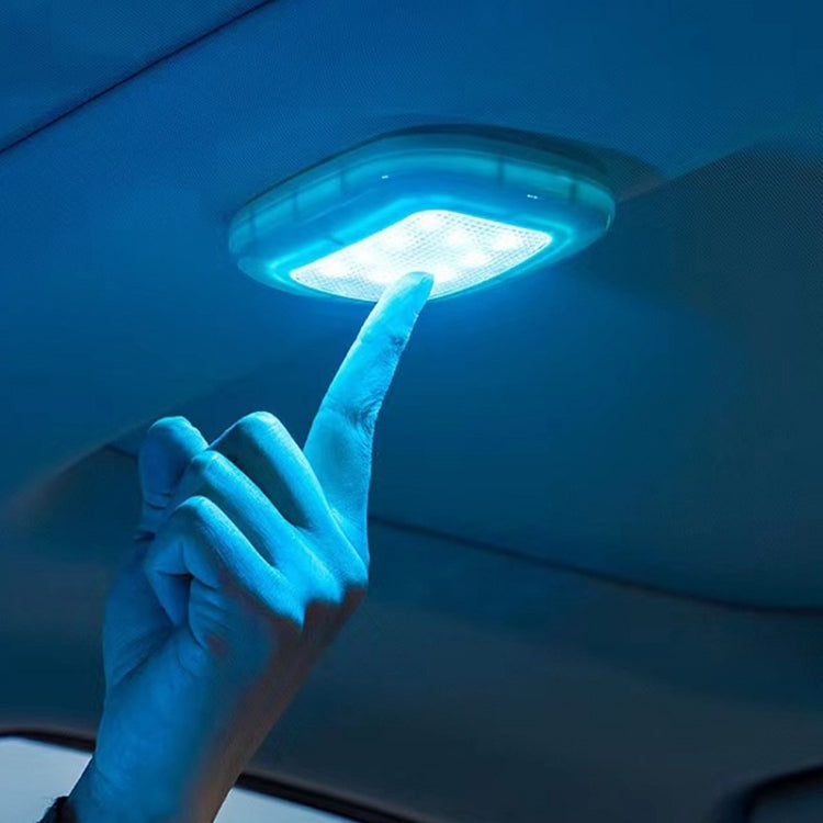 Car USB Charging Strong Magnetic Roof Reading LED Light(Beige)
