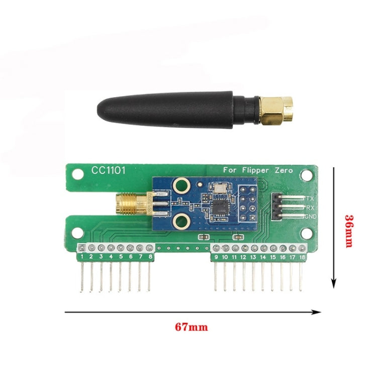 For Flipper Zero CC1101 433MHz External SubGhz Module(AL-276)