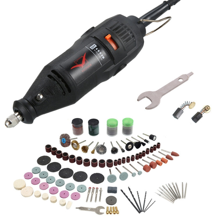 VICOVER Small Adjustable Speed Electrical Grinder Set Jade Carving Pen Polishing Tool EU Plug, Model: 147pcs Parts