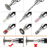 VICOVER Small Adjustable Speed Electrical Grinder Set Jade Carving Pen Polishing Tool EU Plug, Model: 147pcs Parts