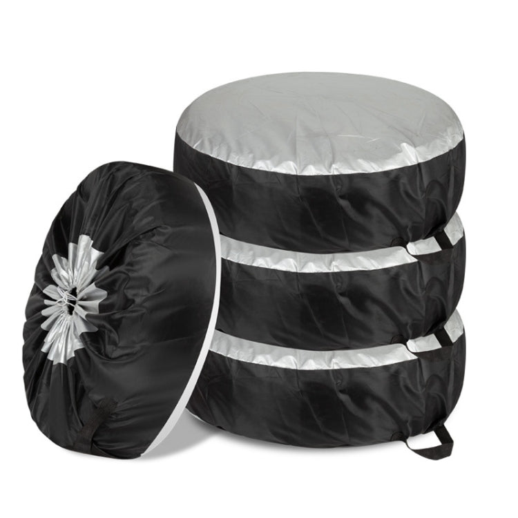 4pcs 65x37cm 210D Oxford Cloth Car Water-resistant Dirt-resistant Tire Protective Cover