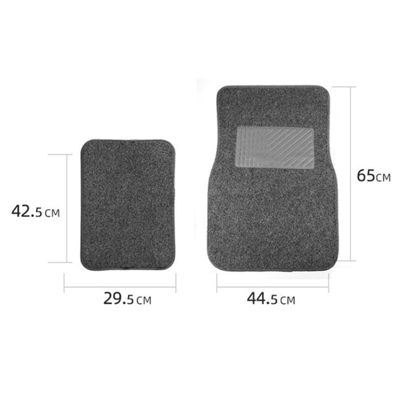 4pcs /Set Universal Car Foot Mats PVC Flocking Pads(Beige)
