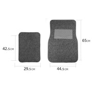 4pcs /Set Universal Car Foot Mats PVC Flocking Pads(Black)