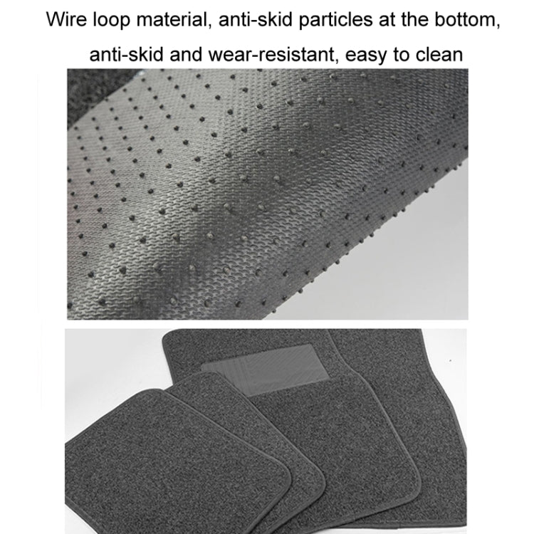 4pcs /Set Universal Car Foot Mats PVC Flocking Pads(Black)