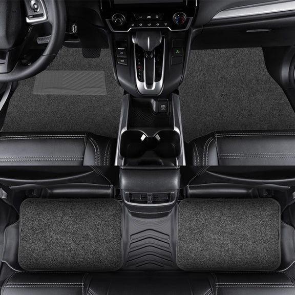 4pcs /Set Universal Car Foot Mats PVC Flocking Pads(Black)
