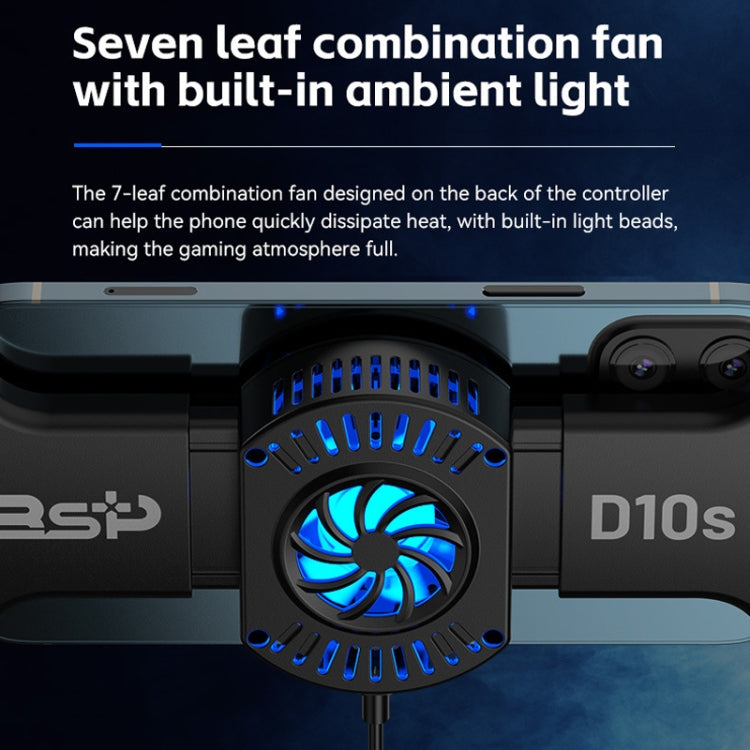 BSP-D10S Wireless Stretch Game Controller With Heat Dissipation Fan for Switch / Android / IOS / PC / PS3 / PS4(White)