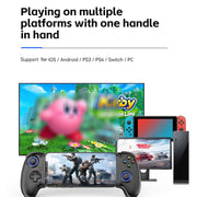 BSP-D10S Wireless Stretch Game Controller With Heat Dissipation Fan for Switch / Android / IOS / PC / PS3 / PS4(Pink)
