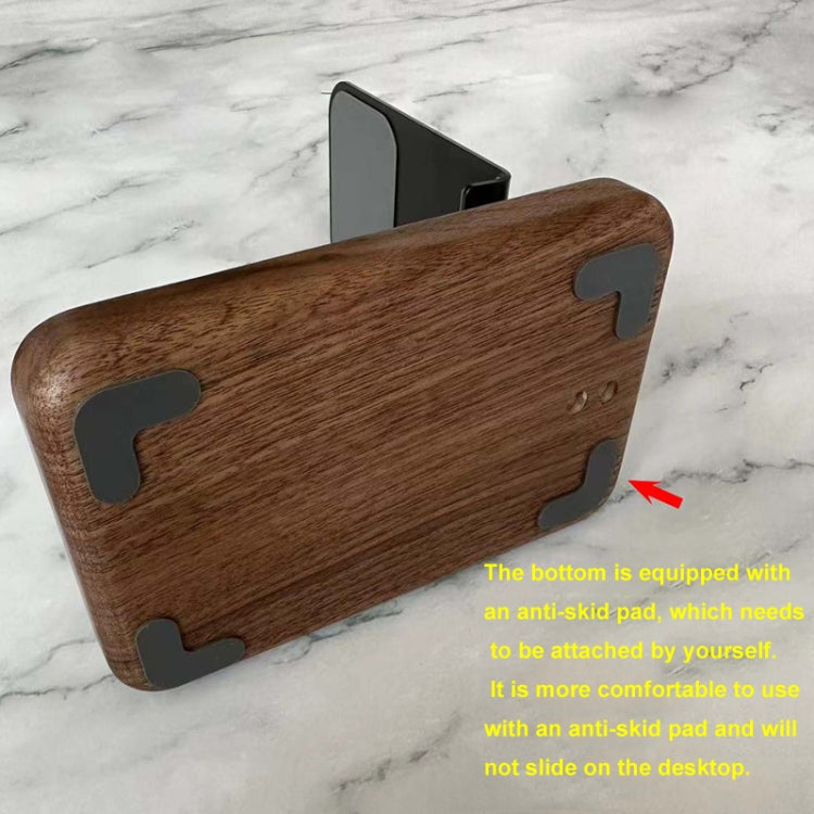 Walnut Desktop Mobile Phone Stand Lifting Folding Tablet Holder with Tray Base
