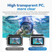 For DJI Osmo Action 3 / 4 TELESIN OA-WTP-003 45m Water-resistant Shell Sealed Diving Case