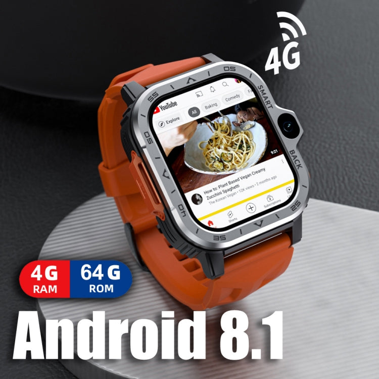 LOKMAT APPLLP 4 MAX 2.02-Inch Android 8.1 Full Network Wifi Card Bluetooth Smart Watch(Silver 64G)