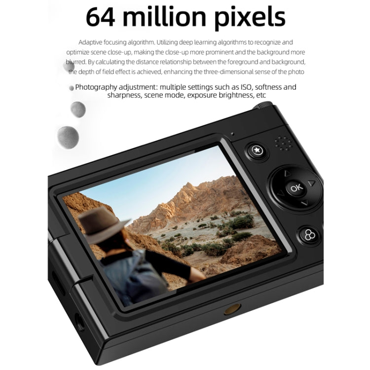 High-Definition CCD Digital Camera 64 Million WiFi Card Camera, Color: White