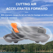 For DJI Avata 2 CQT Adhesive Airflow Cutting Flight Tail for Drones(Black)