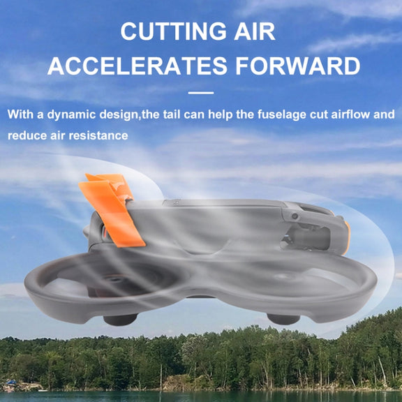 For DJI Avata 2 CQT Adhesive Airflow Cutting Flight Tail for Drones(Black)