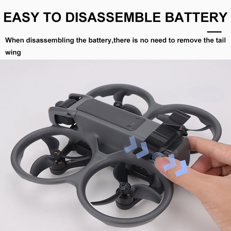For DJI Avata 2 CQT Adhesive Airflow Cutting Flight Tail for Drones(Black)