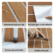 240x45x0.6cm Yacht RV Modification Imitation Teak Floor EVA Anti-slip Mat