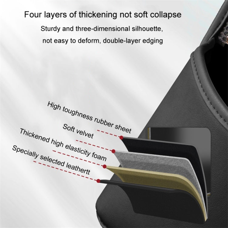Car Between Seats Organizer Multifunctional Storage Bag Front And Back Dual Usage Tissue Box(Brown)
