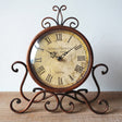 Iron Mute Clock Retro Living Room Decoration Clock(Brown) - Wall Clock by PMc TechLife | Online Shopping South Africa | PMc TechLife | Buy Now Pay Later Mobicred