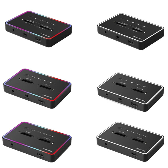 RGB NVME + SATA Blueendless M.2 Dual-Slot Hard Drive Base Solid State Hard Drive Box, US Plug