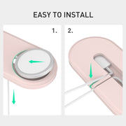 For Apple Watch / iPhone AhaStyle PT135 2 In 1 Silicone Wireless Charging Base(Grey)