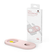 For Apple Watch / iPhone AhaStyle PT135 2 In 1 Silicone Wireless Charging Base(Grey)