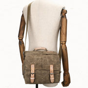 Camera Shoulder Messenger Bag Batik Canvas Water-resistant Photography SLR Camera Bag(Dark Gray)